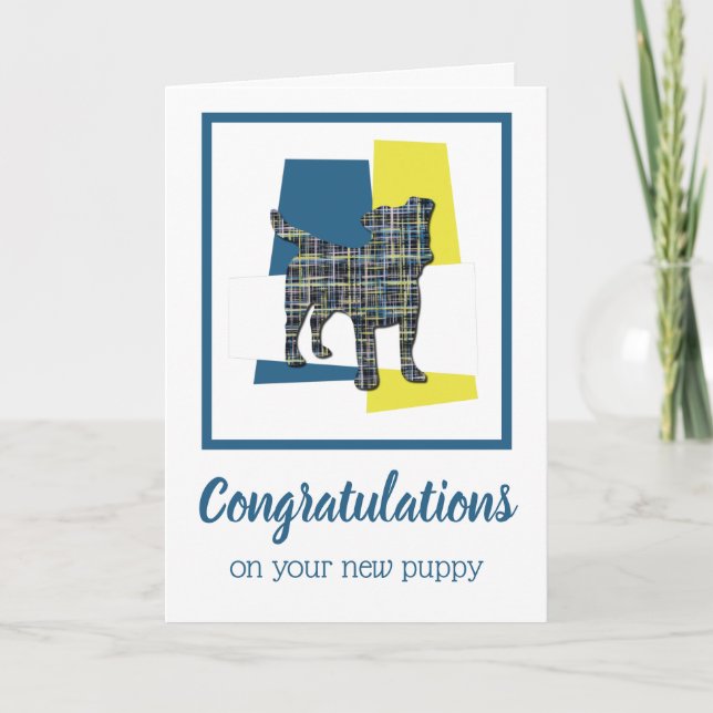 Jack Russell Puppy Congratulations Greeting Card (Front)