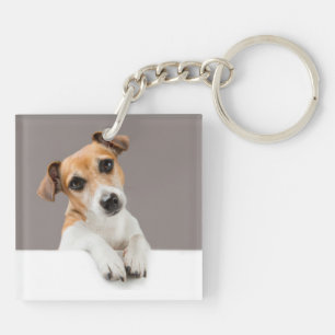 Jack Russell Puppy Sweet Adorable Baby Jack Key Ring