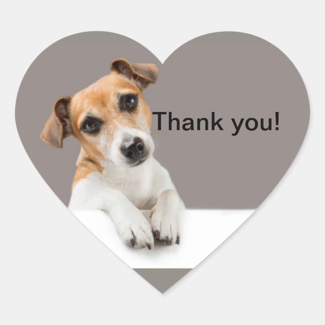 Jack Russell Puppy Sweet Adorable Cute Heart Stick Sticker (Front)