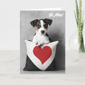 Jack Russell Puppy Valentine Card