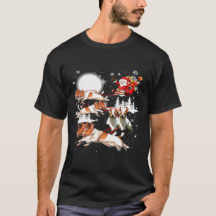 Jack Russell Reindeer Moon Santa Christmas T-Shirt