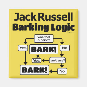 Jack Russell Terrier Barking Logic Magnet