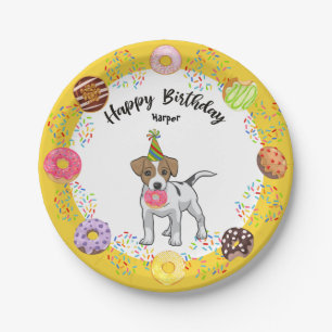 Jack Russell Terrier Birthday Party Paper Plate