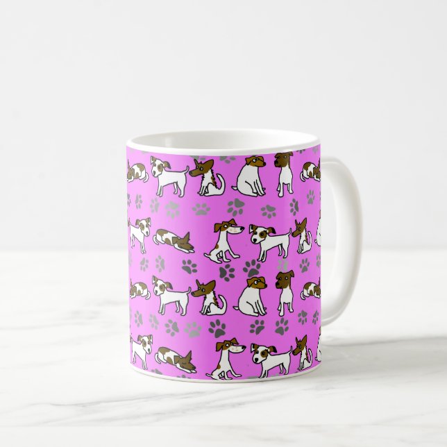 Jack Russell Terrier Cartoon Mug (Front Right)