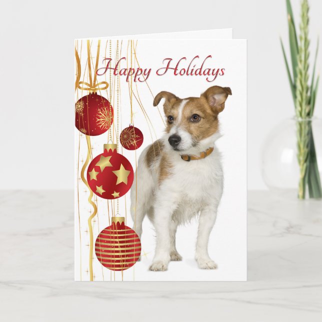 Jack Russell Terrier Christmas Card (Front)
