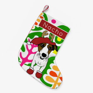Jack Russell Terrier Christmas holiday Stocking