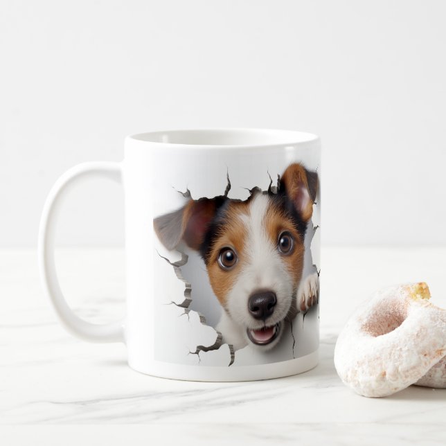 Jack Russell Terrier   Coffee Mug (With Donut)