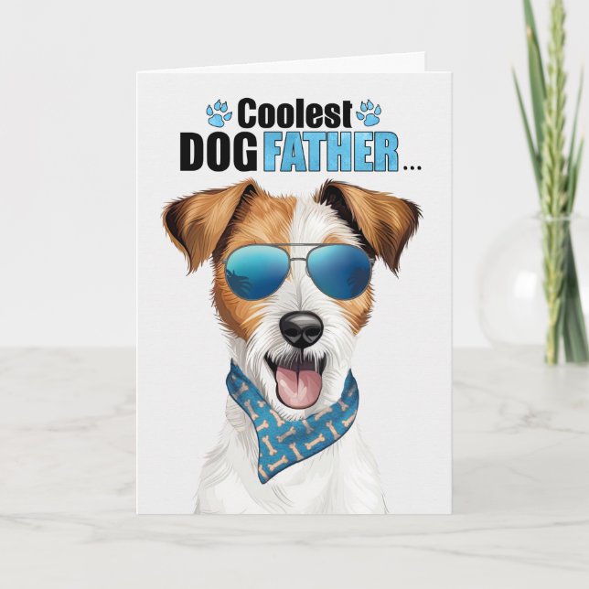 Jack Russell Terrier Coolest Dad Father's Day Holiday Card (Front)
