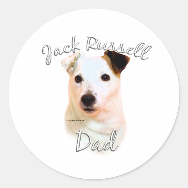 Jack Russell Terrier Dad 2 Classic Round Sticker (Front)