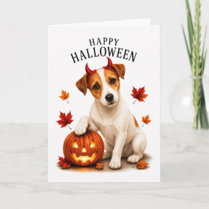 Jack Russell Terrier Devil Dog Card