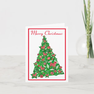 Jack Russell Terrier Dog Bauble Christmas Tree Wht Card