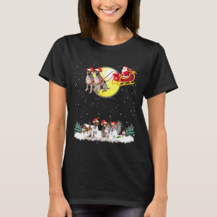 Jack Russell Terrier Dog Christmas Reindeer Tree X T-Shirt