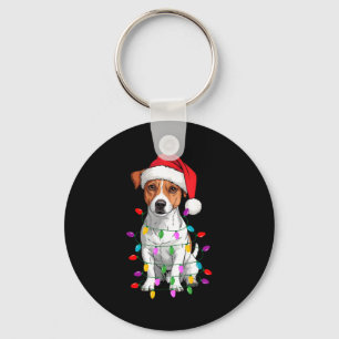 Jack Russell Terrier Dog Christmas Sweater Xmas Pe Key Ring