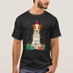Jack Russell Terrier Dog Christmas Tree Lights Pup T-Shirt