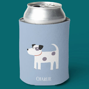 Jack Russell Terrier Dog Custom Name Can Cooler