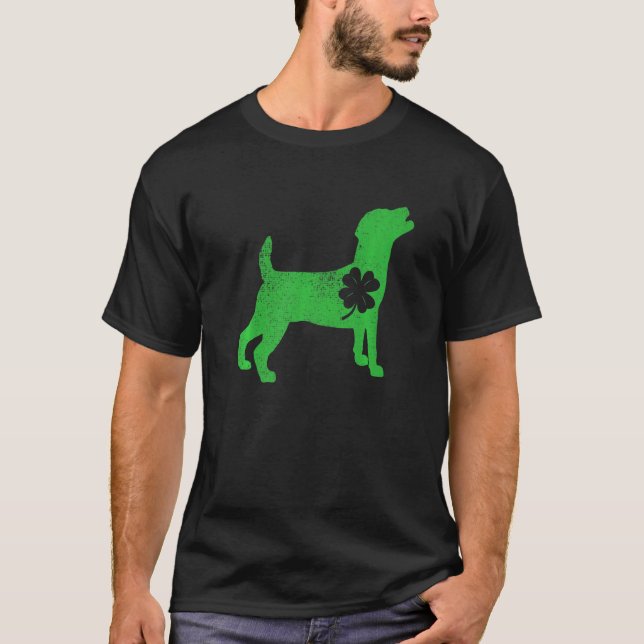 Jack Russell Terrier Dog Distressed Shamorck St Pa T-Shirt (Front)