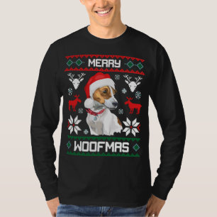 Jack Russell Terrier Dog Merry Woofmas Christmas T-Shirt