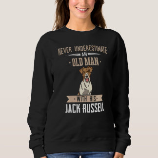 Jack Russell Terrier Dog Old Man Sweatshirt