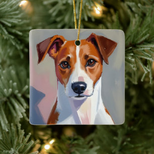 Jack Russell Terrier   Dog Painting Pet Ceramic Ornament
