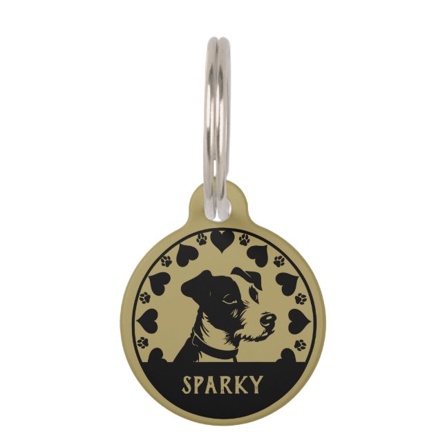 Jack Russell Terrier Dog Pet Tag (Back)