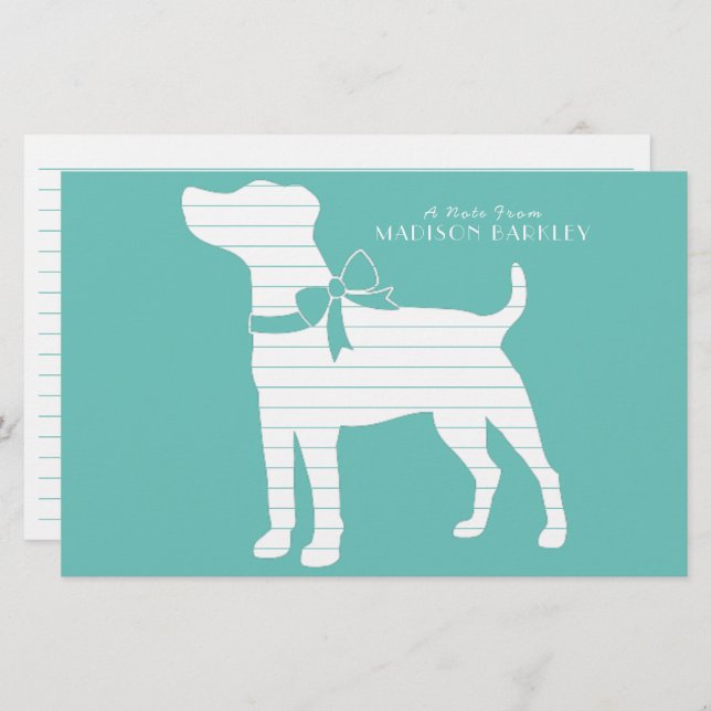 Jack Russell Terrier Dog Puppy Stationery (Front/Back)