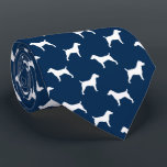 Jack Russell Terrier Dog Silhouettes Pattern Blue Tie<br><div class="desc">This original Jack Russell Terriers pattern neck tie makes a great gift for dog dads! Available in a variety of colors, this cool tie makes a statement for anyone who loves a JRT. An awesome gift for the guy who wears a tie for business, or for special events like holiday...</div>