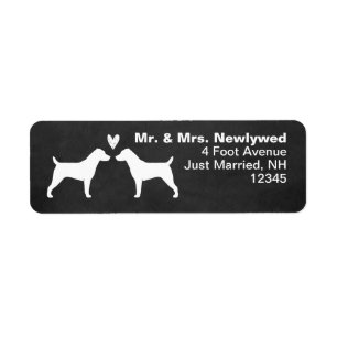 Jack Russell Terrier Dog Silhouettes with Heart