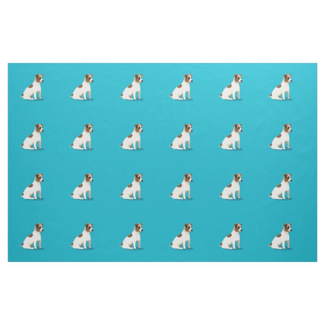 Jack Russell Terrier Dog Sitting Fabric (Yard)