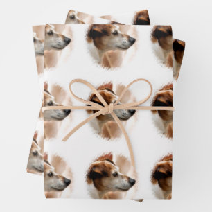 JACK RUSSELL TERRIER DOG WRAPPING PAPER SHEET