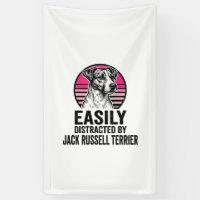 Jack Russell Terrier Easily Distracted Vintage Shi