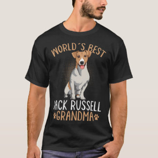 Jack Russell Terrier Grandma witch cowboy T-Shirt