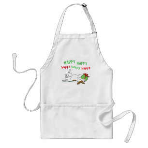 Jack Russell Terrier Happy Christmas Standard Apron
