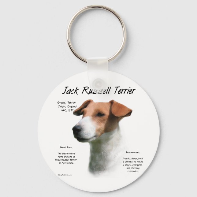 Jack Russell Terrier History  Key Ring (Front)