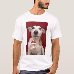 Jack Russell Terrier Holding Christmas Ornament T-Shirt