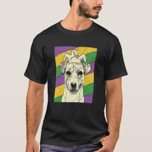 Jack Russell Terrier Jester Mardi Gras Dog Mom or  T-Shirt
