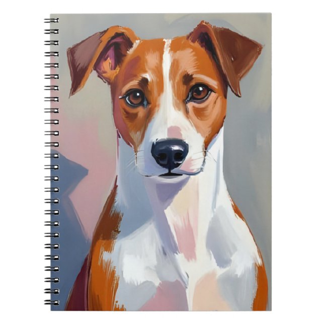 Jack Russell Terrier Painting Dog Pet Notebook (Front)