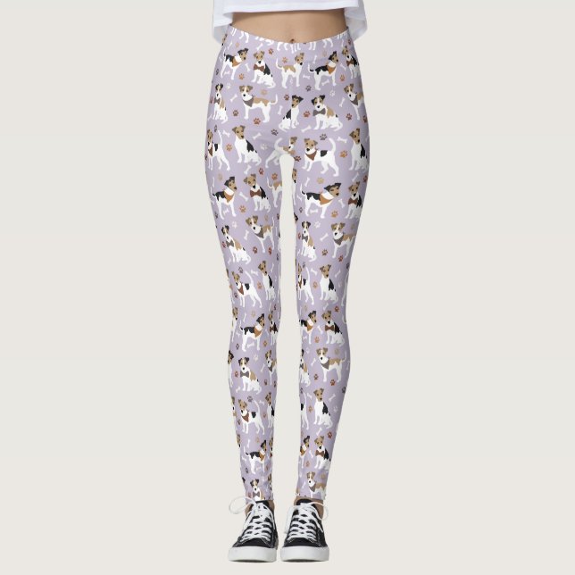 Jack Russell Terrier Paws and Bones Leggings (Front)