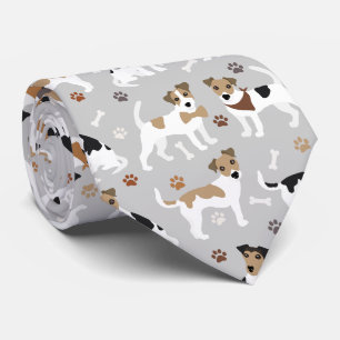 Jack Russell Terrier Paws and Bones Neck Tie