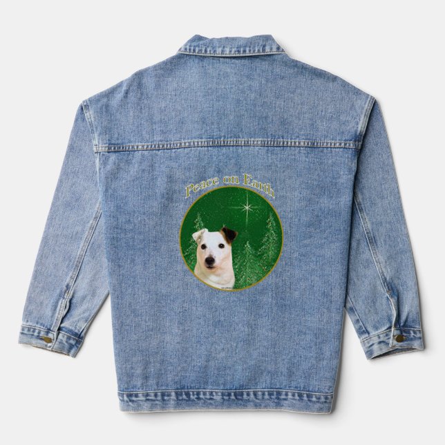 Jack Russell Terrier Peace Denim Jacket (Back)