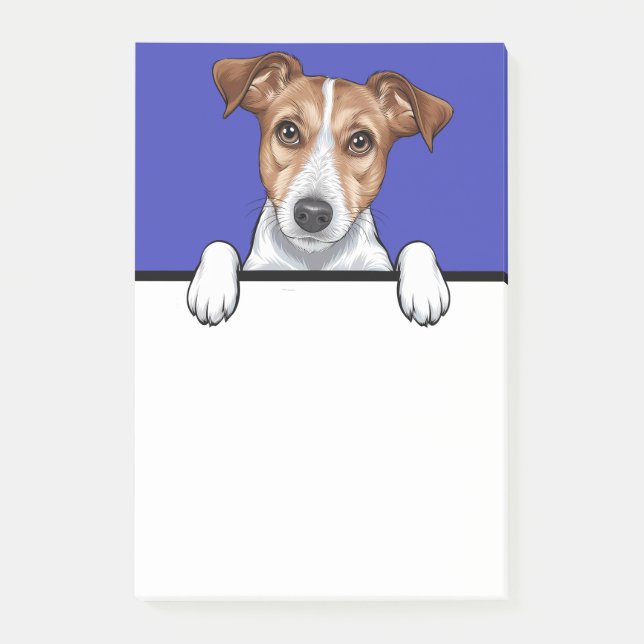 Jack Russell Terrier Peeking Puppy Dog Lover Gifts Post-it Notes (Front)