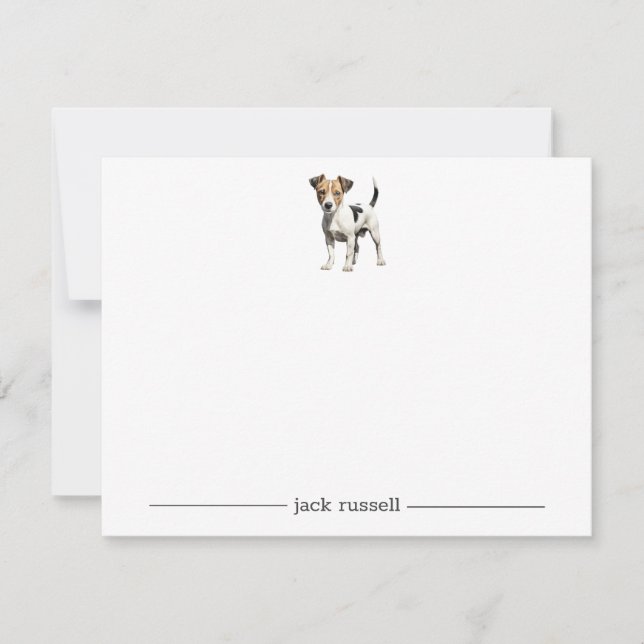 Jack Russell Terrier Personalised Note Cards (Front)