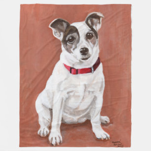 Jack Russell Terrier Portrait Blanket