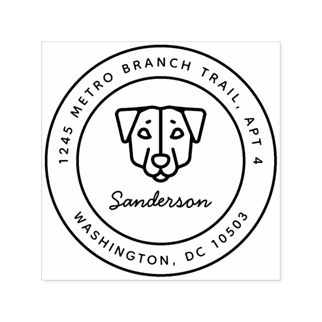 Jack Russell Terrier Return Address Stamp (Design)