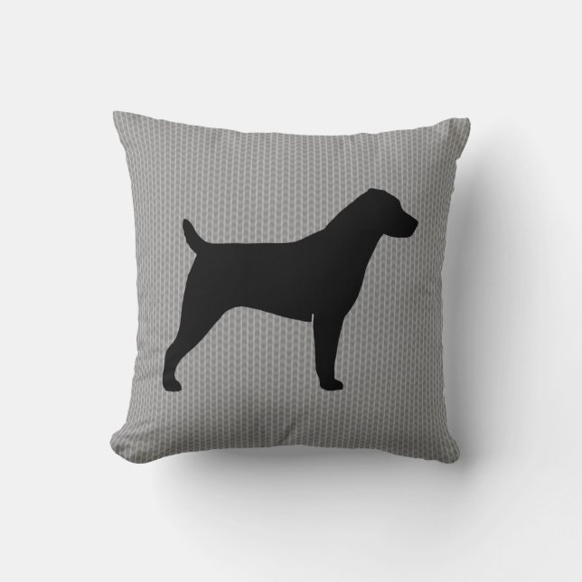Jack Russell Terrier Silhouette Cushion (Front)