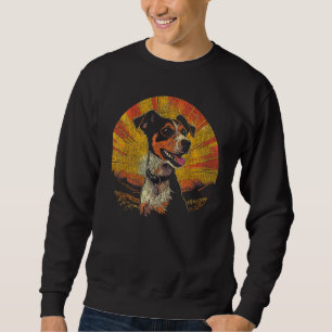 Jack Russell Terrier Sunset Vintage Style Sweatshirt