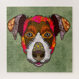 Jack Russell Terrier ugly face Jigsaw Puzzle