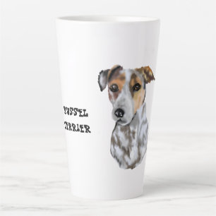 Jack Russell Terrier White  Latte Mug