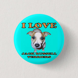 Jack Russell Terriers Button. 3 Cm Round Badge