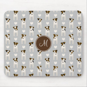 Jack Russell Terriers pattern lt grey or ANY colou Mouse Pad
