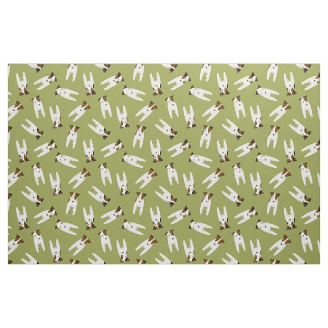 Jack Russell Terriers pattern olive or any colour Fabric (Fat Quarter)